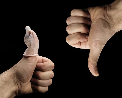 condom thumbs up and down